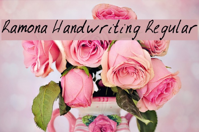Ramona Handwriting Regular Font examples