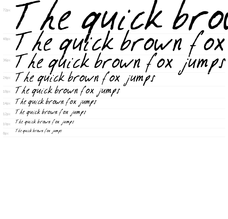 Ramona Handwriting Regular Waterfall