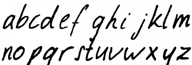 Ramona Handwriting Regular फ़ॉन्ट लोअरकेस