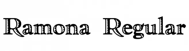 Ramona Regular  Скачать бесплатные шрифты