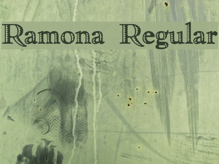 Ramona Regular Caratteri examples