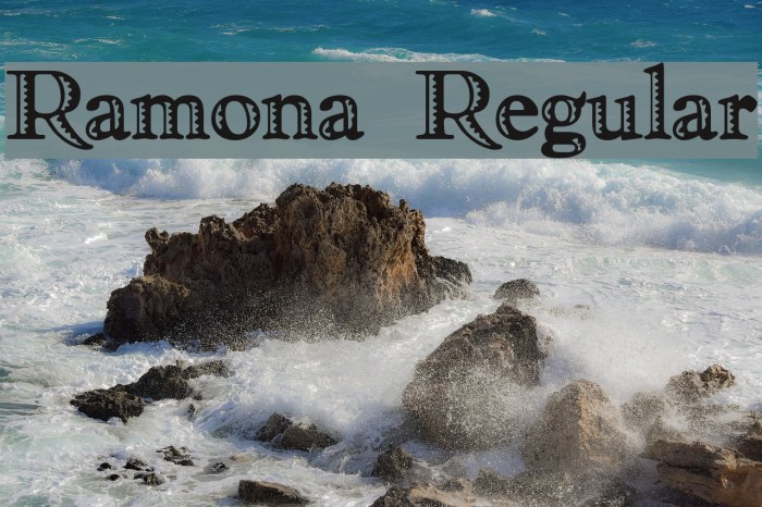 Ramona Regular Caratteri examples