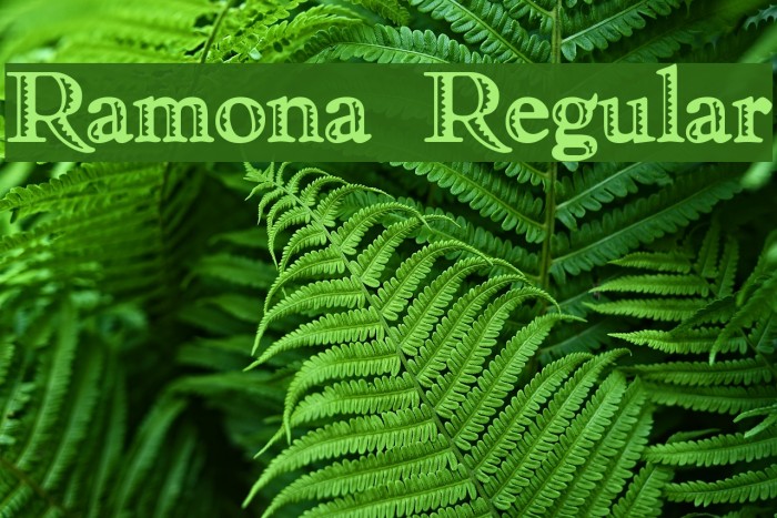 Ramona Regular Caratteri examples