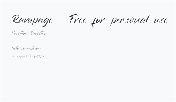 Rampage - Free for personal use Business Card