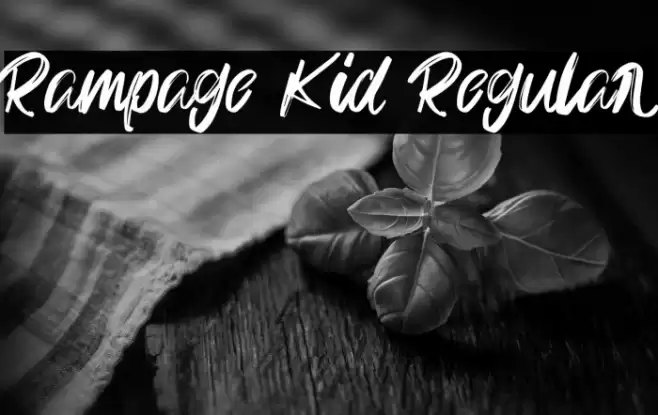 Rampage Kid Regular Font examples