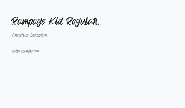 Rampage Kid Regular Business Card