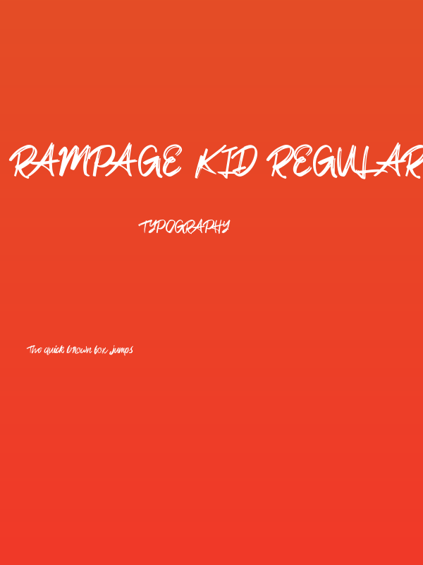 Rampage Kid Regular Poster