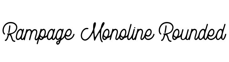 Rampage Monoline Rounded  免费字体下载