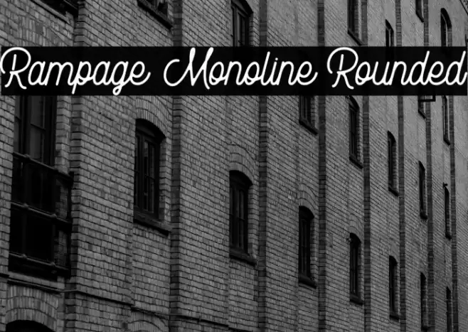 Rampage Monoline Rounded Font examples