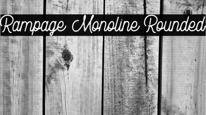 Rampage Monoline Rounded Font examples