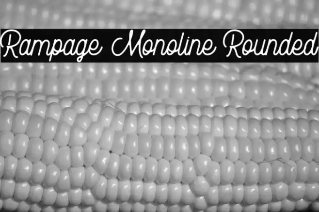 Rampage Monoline Rounded Font examples