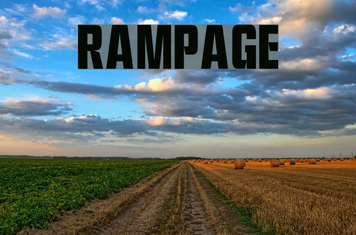 Rampage Font examples