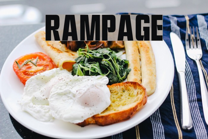 Rampage Font examples