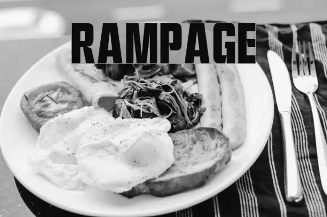 Rampage Font | Free Download (TTF/OTF) | FFonts.net