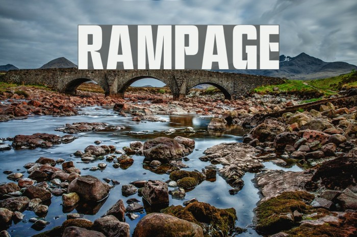 Rampage Font examples