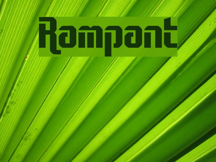 Rampant Schriftart examples
