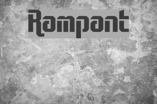 Rampant Schriftart examples