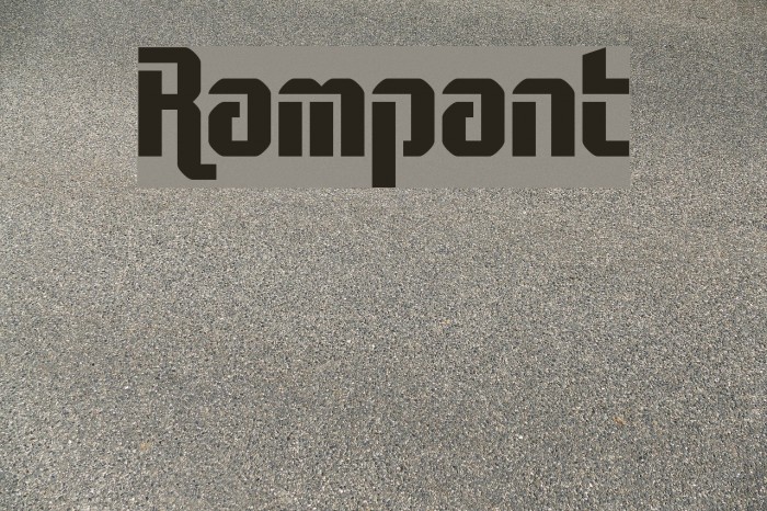 Rampant Schriftart examples