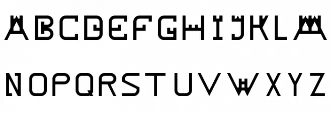 Rampart Regular Schriftart Groß