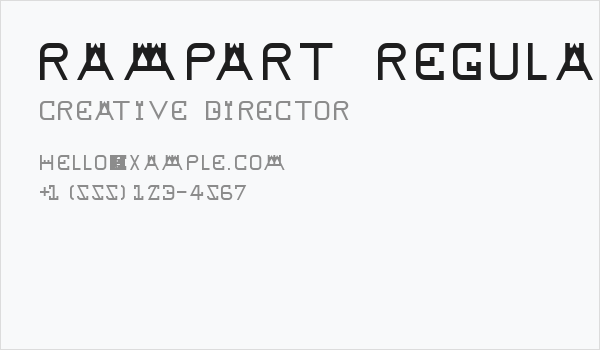 Rampart Regular Business Card