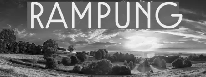 Rampung Font examples