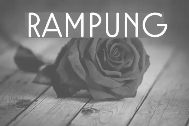 Rampung Font examples