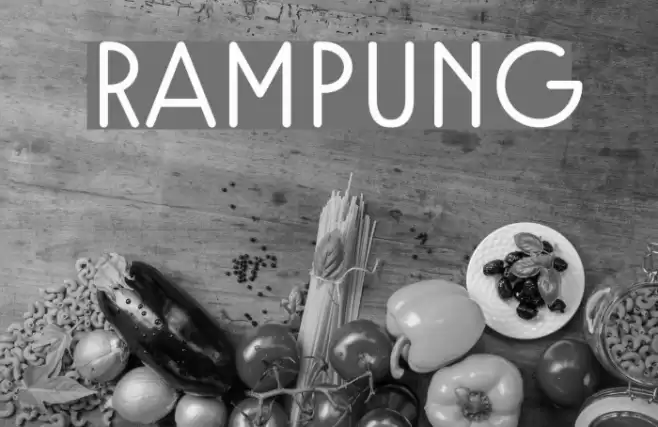 Rampung Font examples