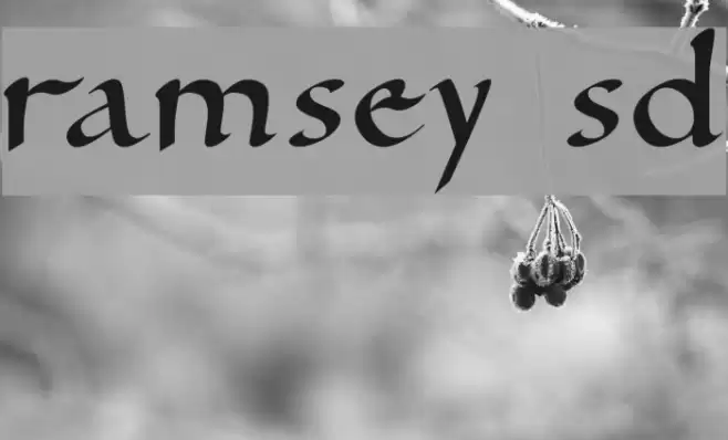 Ramsey SD Font examples