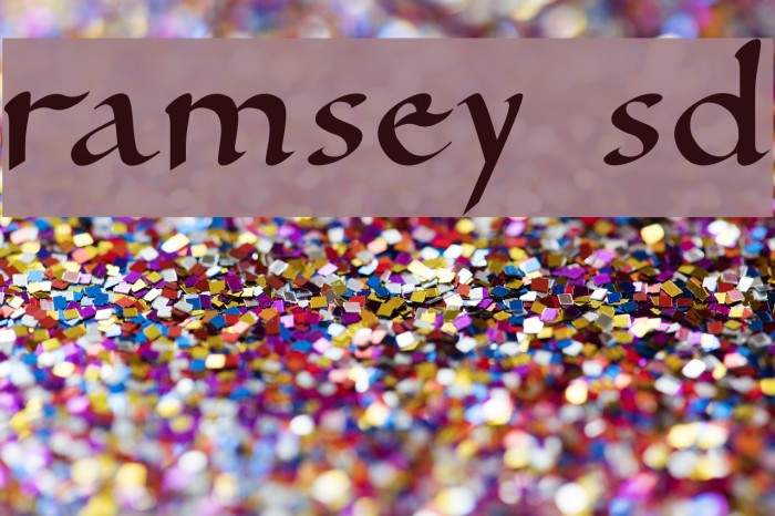 Ramsey SD Font examples