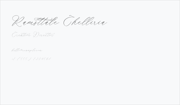 Ramsttale Chelliria Business Card