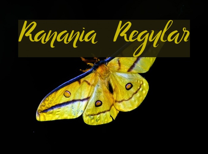 Ranania Regular Caratteri examples