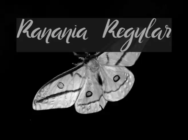 Ranania  Regular Caratteri examples
