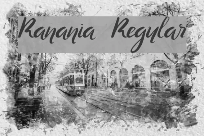 Ranania  Regular Caratteri examples