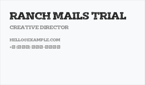 Ranch Mails Trial Business Card