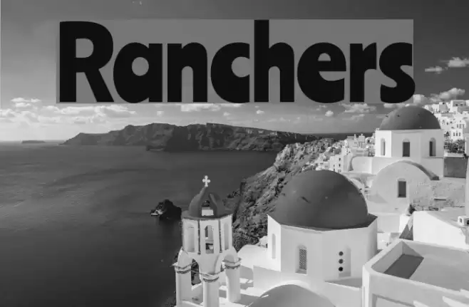 Ranchers Font examples