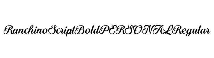 Ranchino Script Bold PERSONAL Regular  नि: शुल्क फ़ॉन्ट्स डाउनलोड