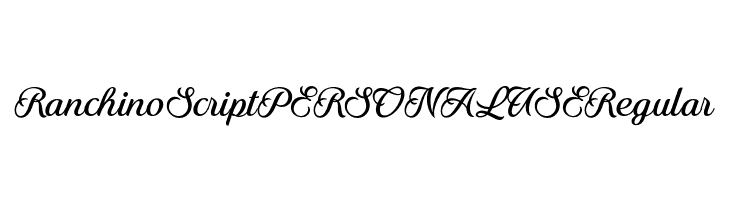 Ranchino Script PERSONAL USE Regular  font caratteri gratis