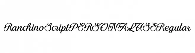 Ranchino Script PERSONAL USE Regular  Frei Schriftart Herunterladen