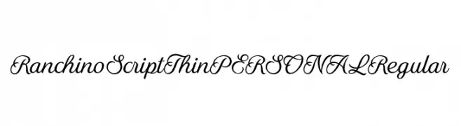 Ranchino Script Thin PERSONAL Regular 