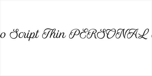 Ranchino Script Thin PERSONAL Regular Logo