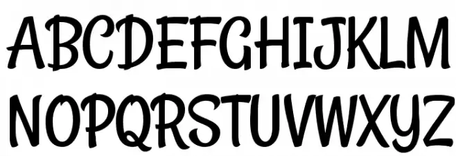Rancho Font UPPERCASE