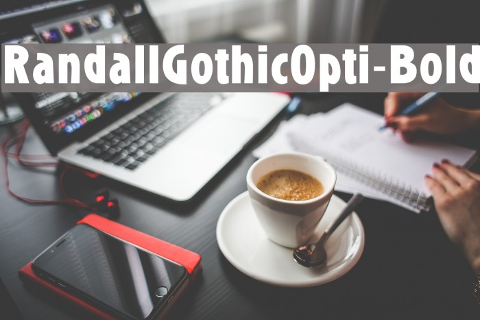 RandallGothicOpti-Bold Example 1