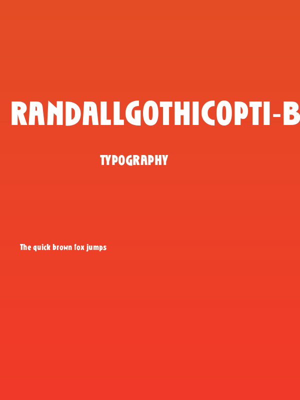 RandallGothicOpti-Bold Poster