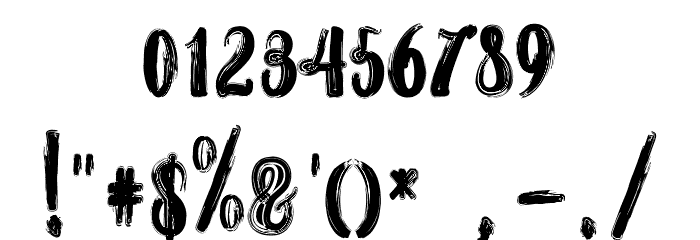 Randoem Brush Font OTHER CHARS