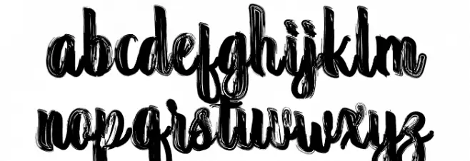 Randoem Brush 字体 小写