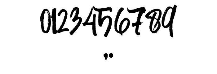 Random Brush Font OTHER CHARS