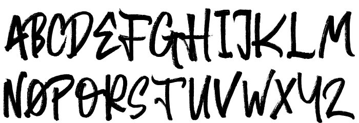 Random Brush Font LOWERCASE