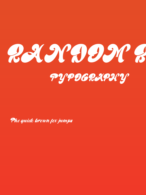 Random But Perfect Italic Poster