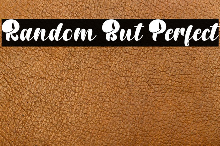 Random But Perfect Example 1