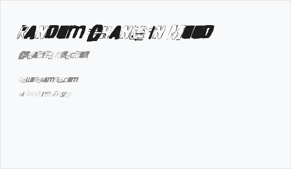 Random Change in Mood Business Card